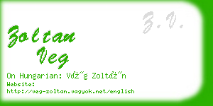 zoltan veg business card